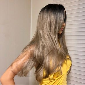 black root blonde wig  wavy ombré natural blonde wig long 26” NWT